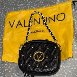 Valentino Black Studded Crossbody Bag